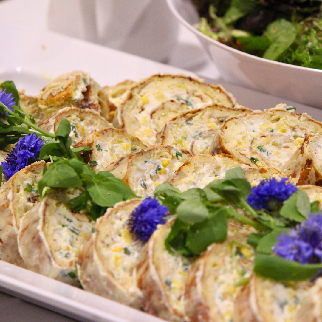 Roulade of Leek, Corn and Ricotta (V)