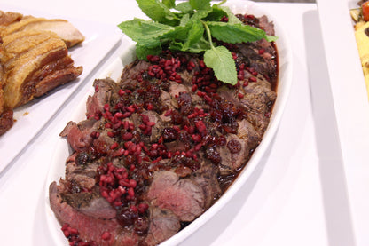 Eye Fillet of Beef with Pomegranate, Mint and Cranberry Sauce(G/F)