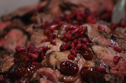 Eye Fillet of Beef with Pomegranate, Mint and Cranberry Sauce(G/F)
