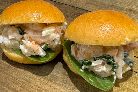 Lobster & prawn brioche