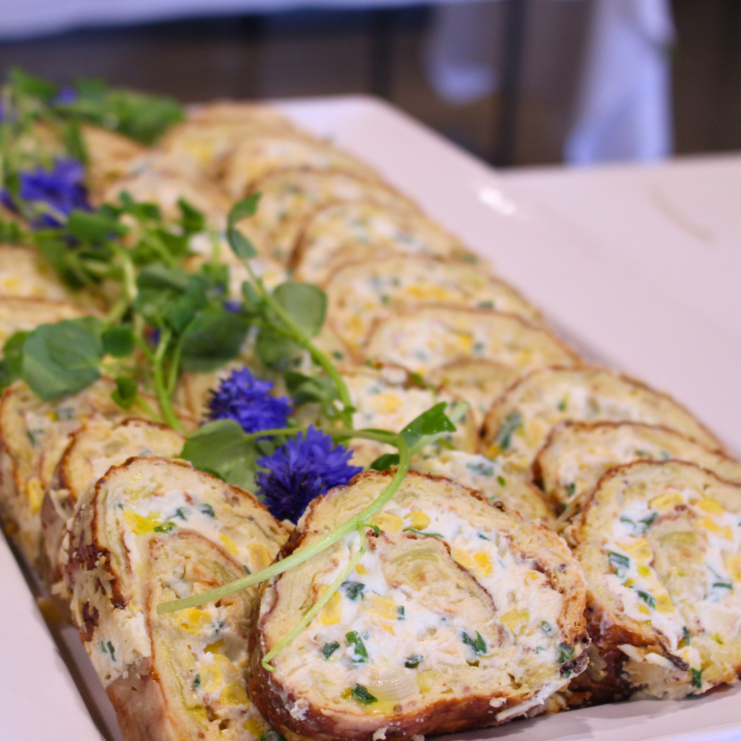 Roulade of Leek, Corn and Ricotta (V)